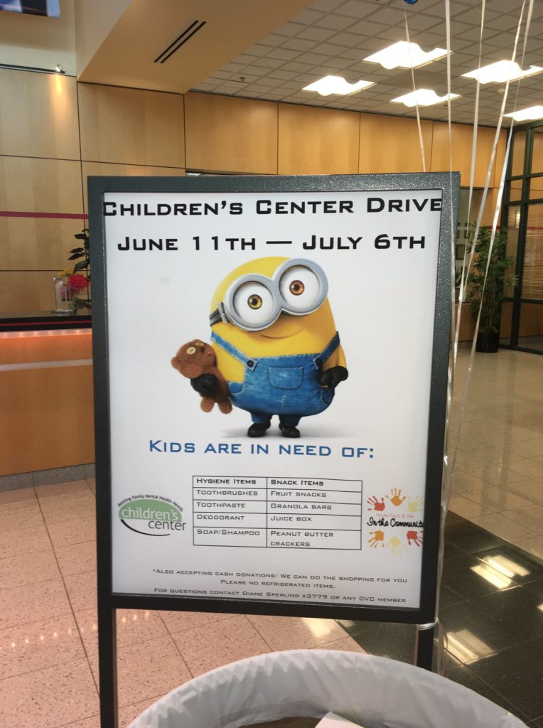 donation drive sign